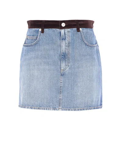 Marni Denim Skirt In Blue