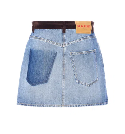 Marni Denim Skirt In Blue