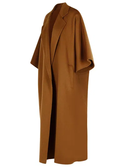 Max Mara Gitano Brown Camel Wool Coat In Brown