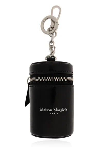 Maison Margiela Keychain With Leather Pouch In Black