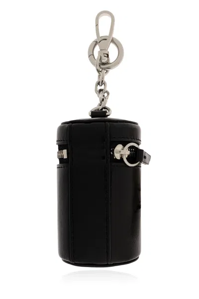 Maison Margiela Keychain With Leather Pouch In Black