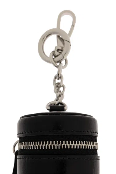 Maison Margiela Keychain With Leather Pouch In Black