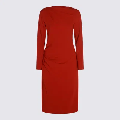 Max Mara Red Midi Dress In Red