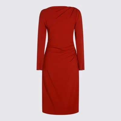 Max Mara Red Midi Dress In Red