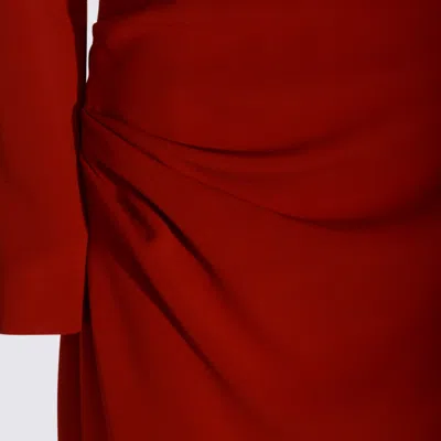 Max Mara Red Midi Dress In Red