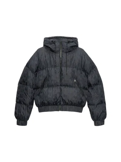 Msgm Themwave Padded Down Jacket In Black