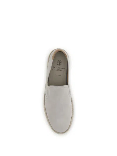 Brunello Cucinelli Espadrille Shoes Slip On Round Toe In Neutral