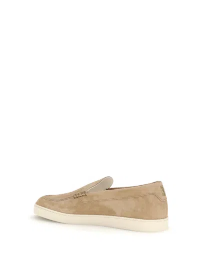 Brunello Cucinelli Men Suede Loafers In Neutral