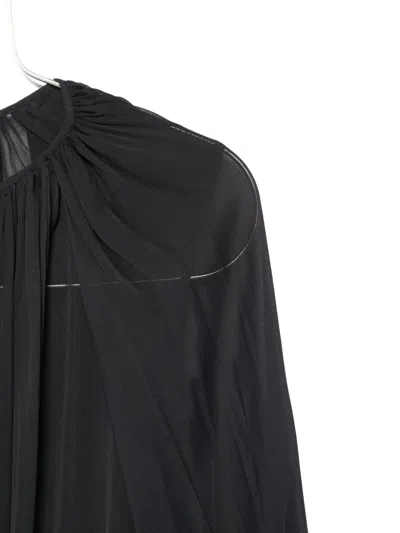 Semicouture Silk Blend Blouse In Gray