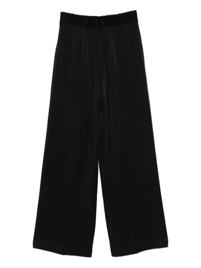 Semicouture Wide-leg Trousers In Black