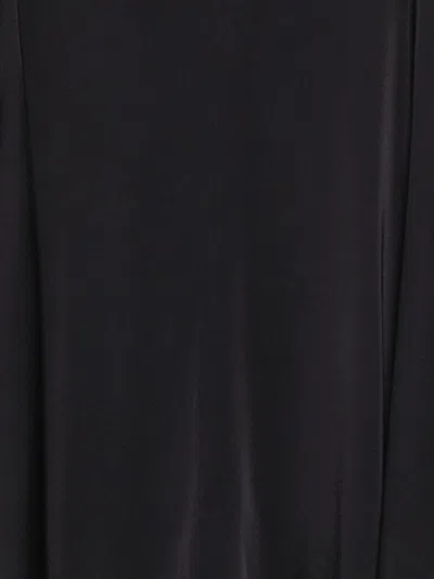 Semicouture Flowy Mini Dress With Cape And Flared Sleeves In Black