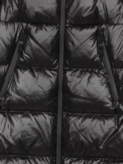 Peuterey Tailored Black Coat With Structured Design In Black