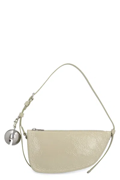 Burberry Patent Leather Shield Sling Shoulder Bag With Silver-tone Ch In Neutral