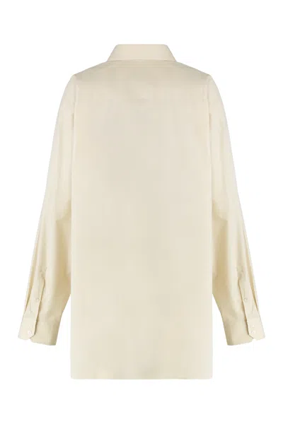 Vivienne Westwood Oversized Cotton Shirt In Neutral