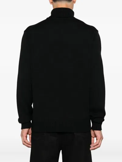 Zanone Virgin-wool Sweater In Black