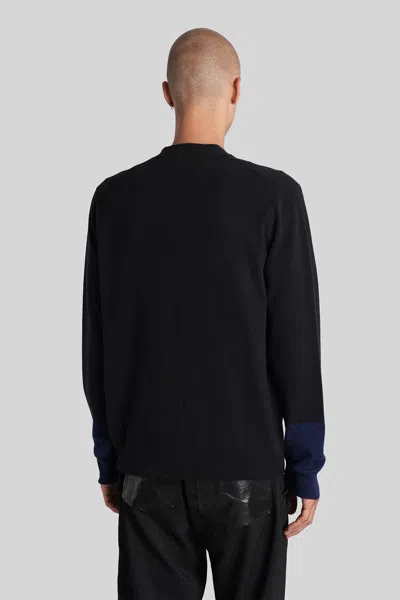 Comme Des Garçons Cardigan In Black Wool In Black