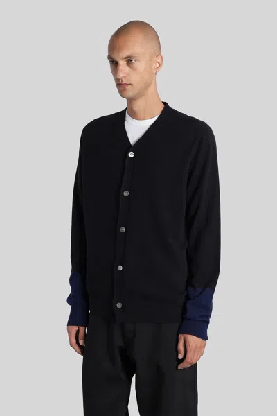 Comme Des Garçons Cardigan In Black Wool In Black