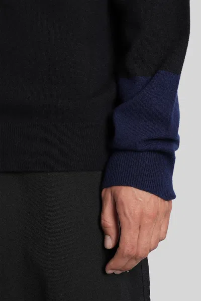 Comme Des Garçons Cardigan In Black Wool In Black