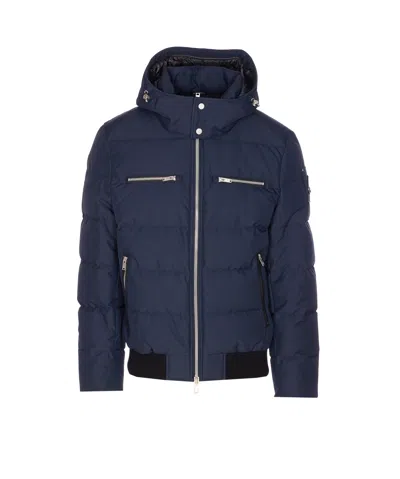 Moose Knuckles Giubbino Could Imbottito In Misto Cotone Blu Navy  Uomo In Blue