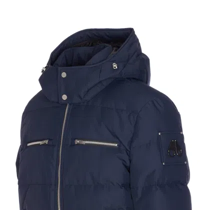 Moose Knuckles Giubbino Could Imbottito In Misto Cotone Blu Navy  Uomo In Blue