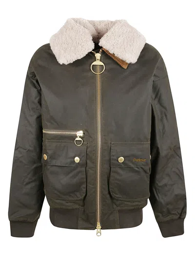 Barbour Maxine Bomber Jacket In Green