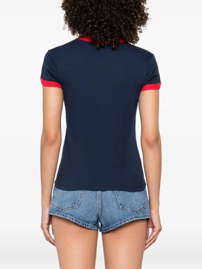 Valentino Cotton Jersey T-shirt In Blue