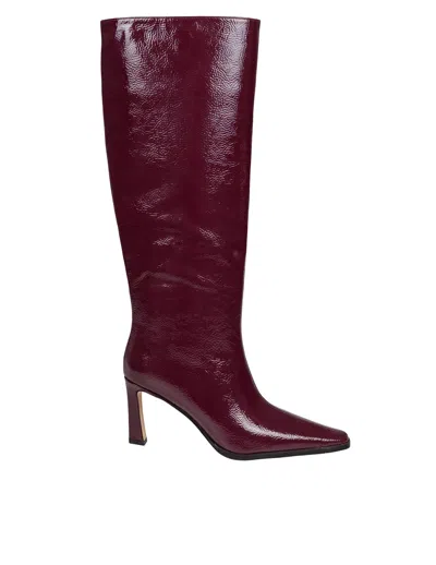 Michael Kors Darrah Heeled Boot In Patent Leather In Burgundy