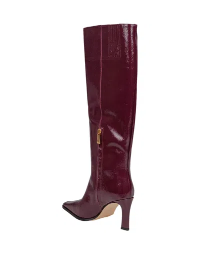 Michael Kors Darrah Heeled Boot In Patent Leather In Burgundy
