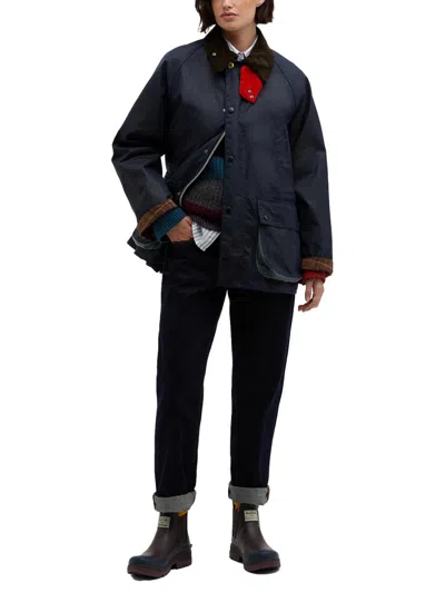 Paul Smith Waxed Cotton Jacket In Blue