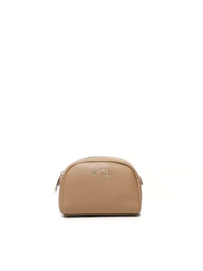 V73 Lara Clutch Bag With Logo In Nude