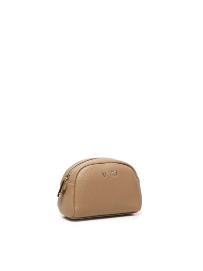 V73 Lara Clutch Bag With Logo In Nude