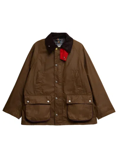 Paul Smith Waxed Cotton Jacket In Brown