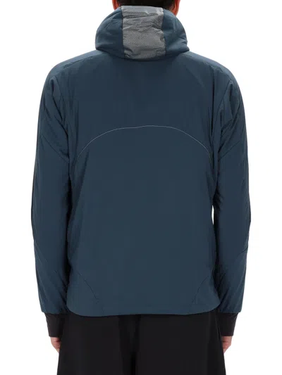 And Wander Blue Nylon Sports Jacket In Blue