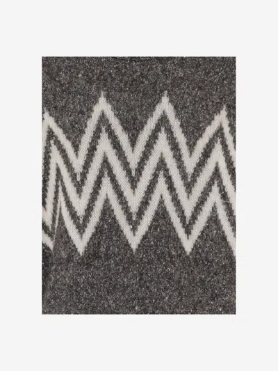 Herno Zigzag-pattern Collared Sweater In Gray