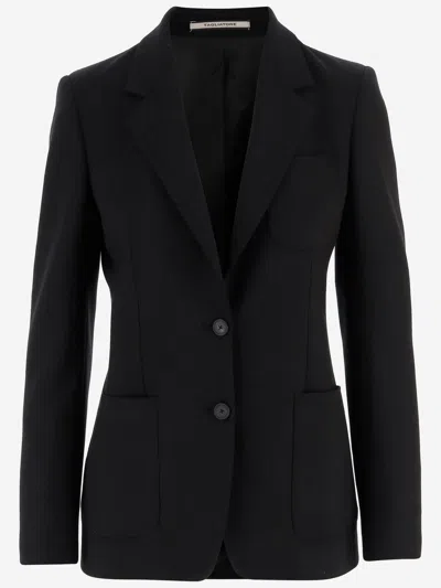 Tagliatore Women Black Single-breasted Blazer, M Luxury Blazers For Women Darveys In Black