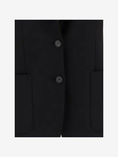Tagliatore Women Black Single-breasted Blazer, M Luxury Blazers For Women Darveys In Black