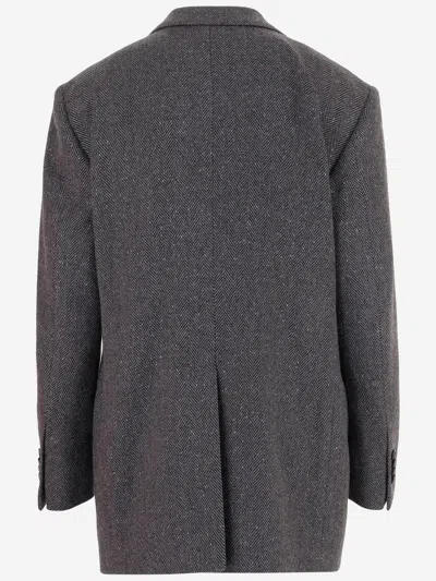 Tagliatore Women Black Single-breasted Blazer, Xs Luxury Blazers For Women Darveys In Gray