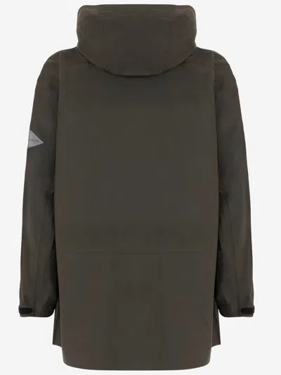 And Wander Technical Jacket With Hood And Multiple Pockets In Green
