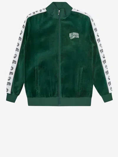 Billionaire Cotton Blend Jacket With Logo And Side Strips In Green