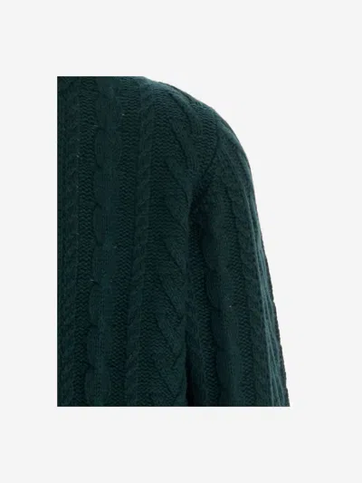 Guest In Residence Cashmere Sweater With Cable Knit In Green