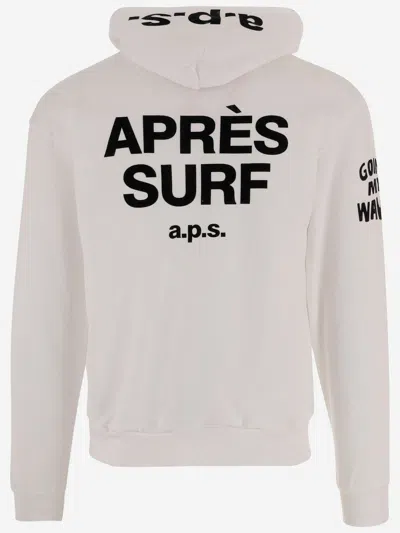 Après Surf Cotton Blend Sweatshirt With Graphic Print In White