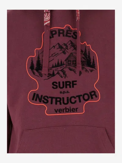 Après Surf Cotton Sweatshirt With Logo In Burgundy