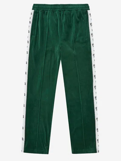 Billionaire Cotton Blend Trousers With Side Strips In Green