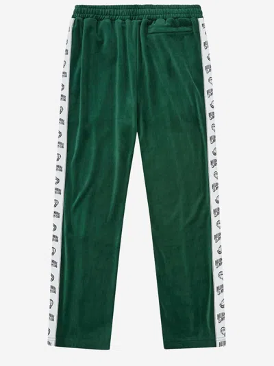 Billionaire Cotton Blend Trousers With Side Strips In Green
