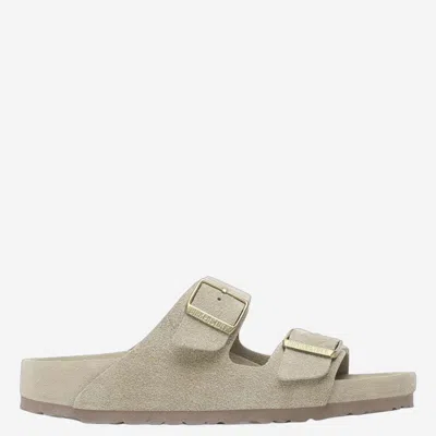 Birkenstock Arizona Suede Sandals In Neutral