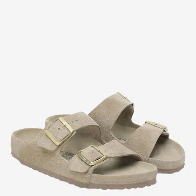 Birkenstock Arizona Suede Sandals In Neutral