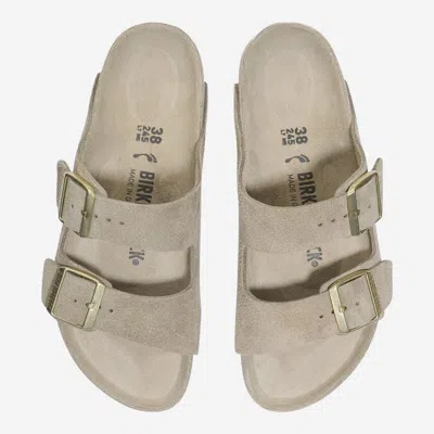 Birkenstock Arizona Suede Sandals In Neutral