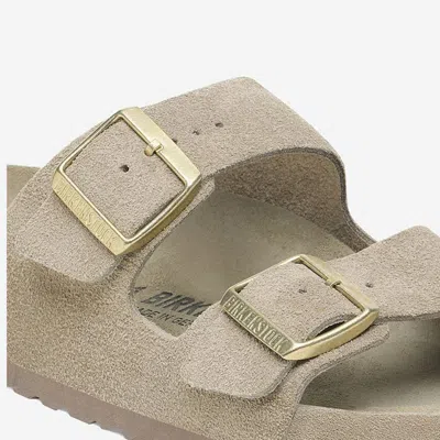 Birkenstock Arizona Suede Sandals In Neutral