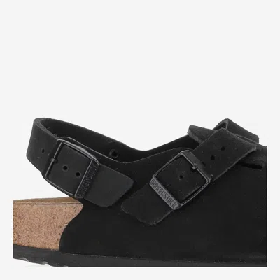 Birkenstock Tokio Suede Sabot In Black