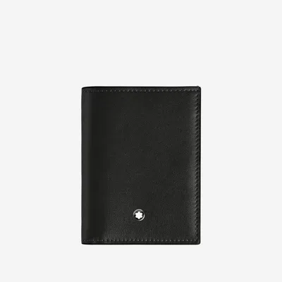 Montblanc Leather Wallet With Logo In Brown